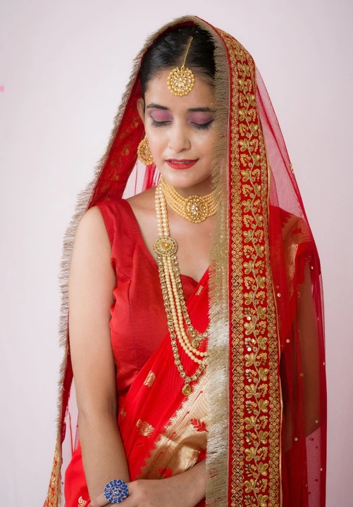 Heavy Wedding Bridal Red Dupatta For Party, Marriage and Festive uploaded by business on 9/9/2023