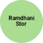 Business logo of Ramdhani stor