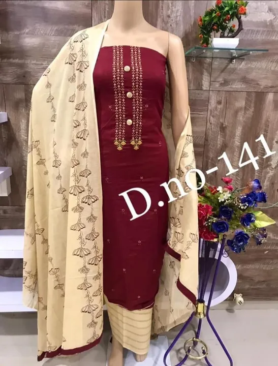 Super hit collection.. pure cotton with cotton dupatta. New design beautiful colours  uploaded by Heena fashion house on 9/10/2023
