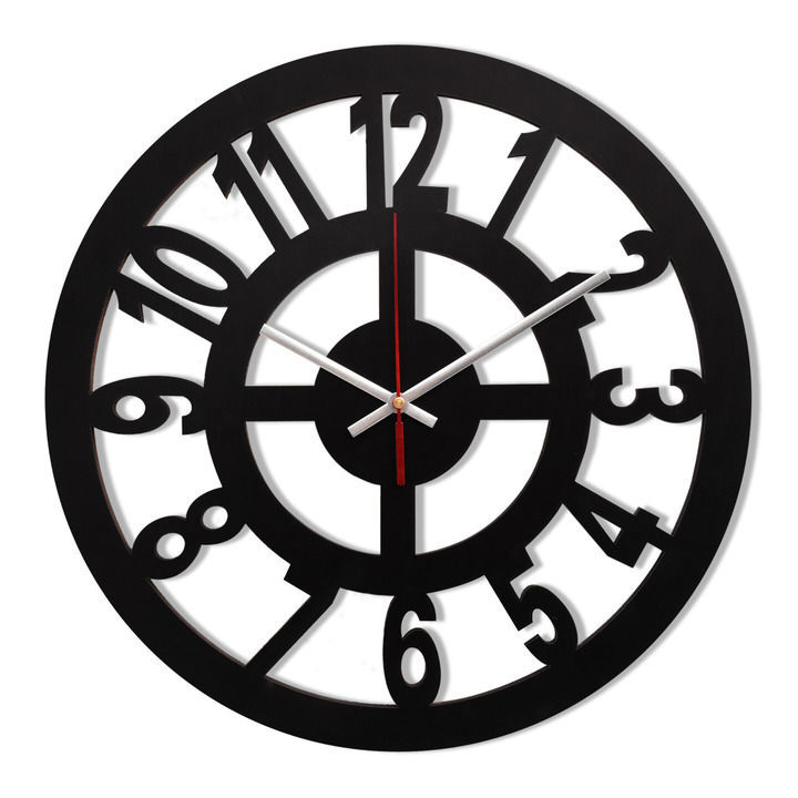 Wooden wall clock uploaded by business on 3/20/2021