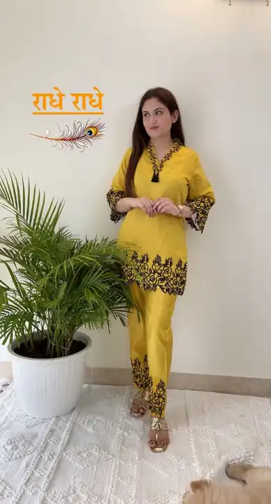 Embroidered kurta pant set  uploaded by Aleexa Outlet on 9/10/2023