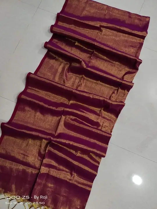 Handloom tissue saree uploaded by Sujata saree cantre on 9/10/2023