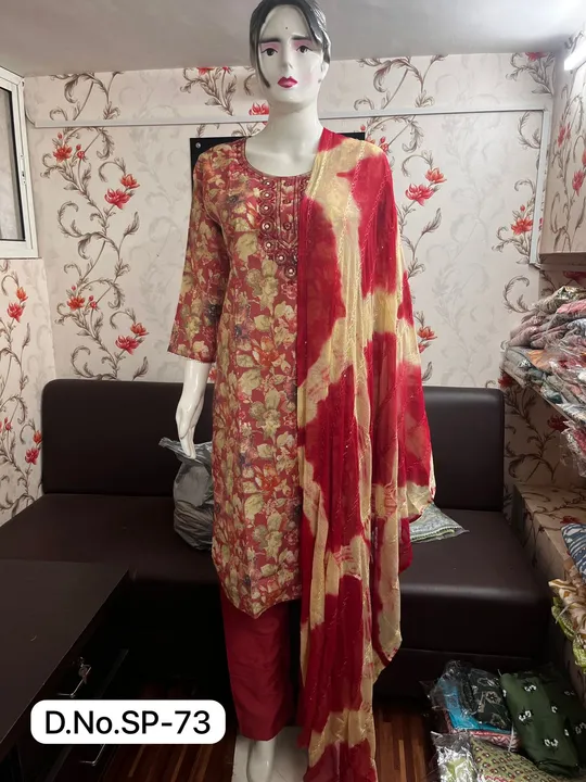 Three piece kurti sets  uploaded by Shubhprada Fashion Hub LLP on 9/10/2023