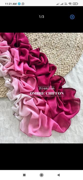 Ombre chiffon stole  uploaded by Heena fashion house on 9/10/2023