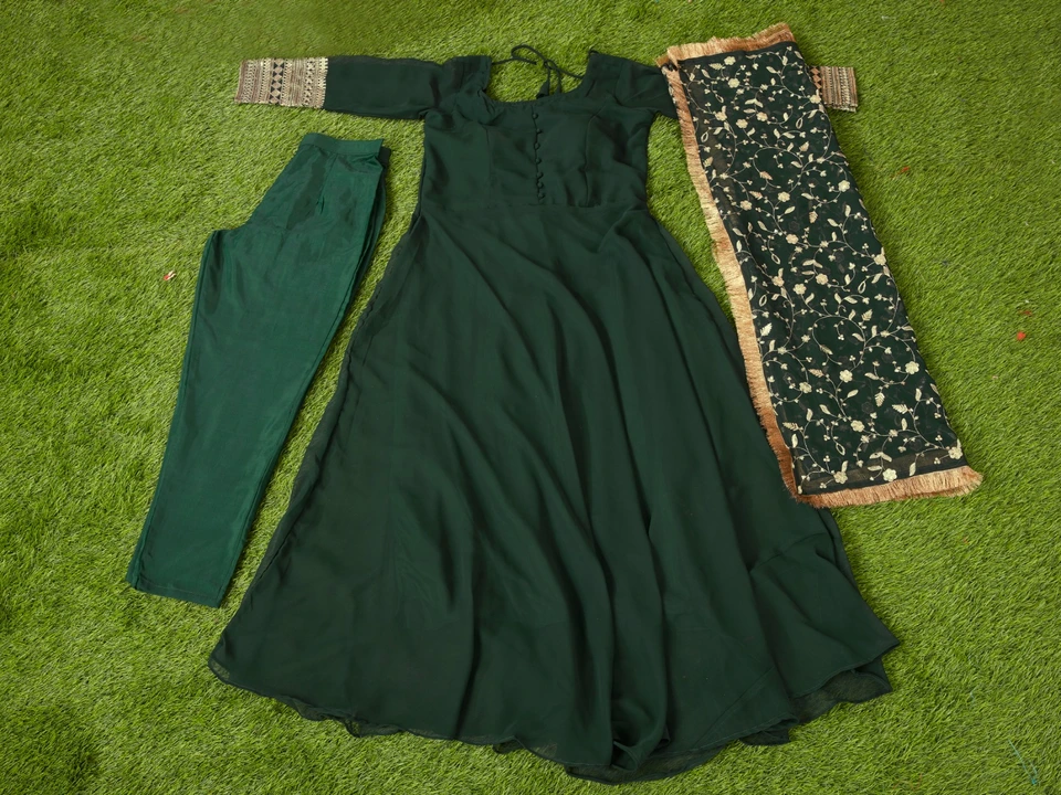 Fabulous gown with pant and dupatta  uploaded by Hari Om Fashion  on 9/10/2023