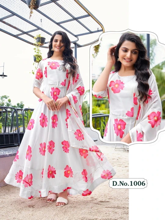 Organza fancy gown with pant and dupatta  uploaded by business on 9/10/2023