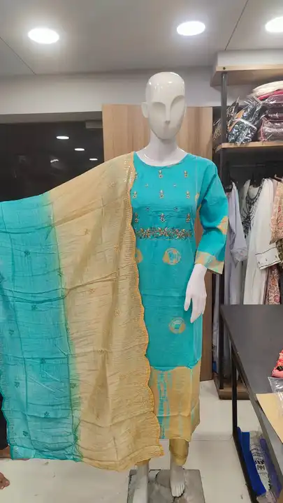 Camric cotton with hand work readymade dress  uploaded by business on 9/10/2023