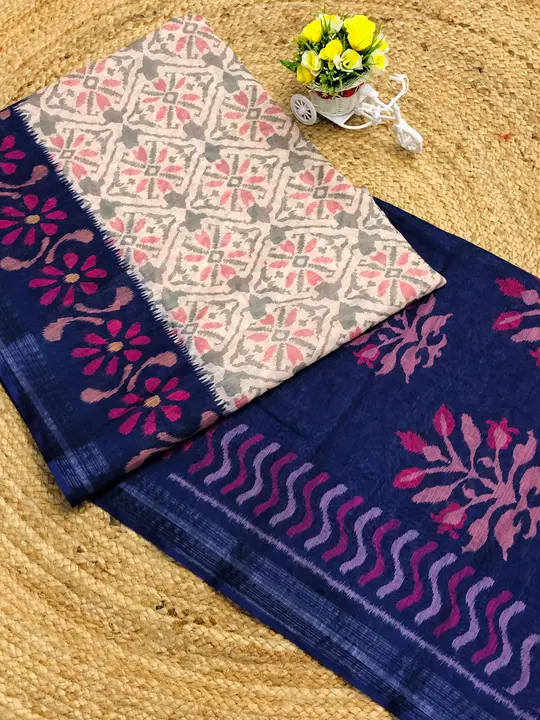 Linen saree uploaded by SAURYA LIFE STYLE on 9/10/2023