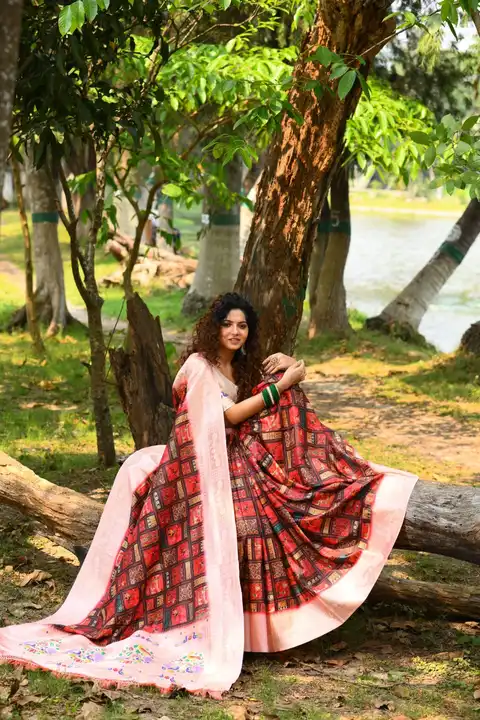 Linen silk saree uploaded by SAURYA LIFE STYLE on 9/10/2023