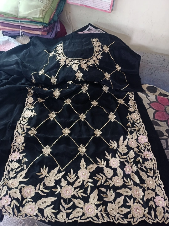Natural Kirab (Aari  embroidery and hand work ) uploaded by business on 9/10/2023