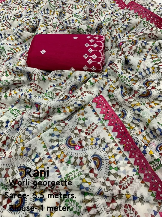 Georgette saree  uploaded by SAURYA LIFE STYLE on 9/10/2023