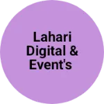 Business logo of Lahari Digital & Event's