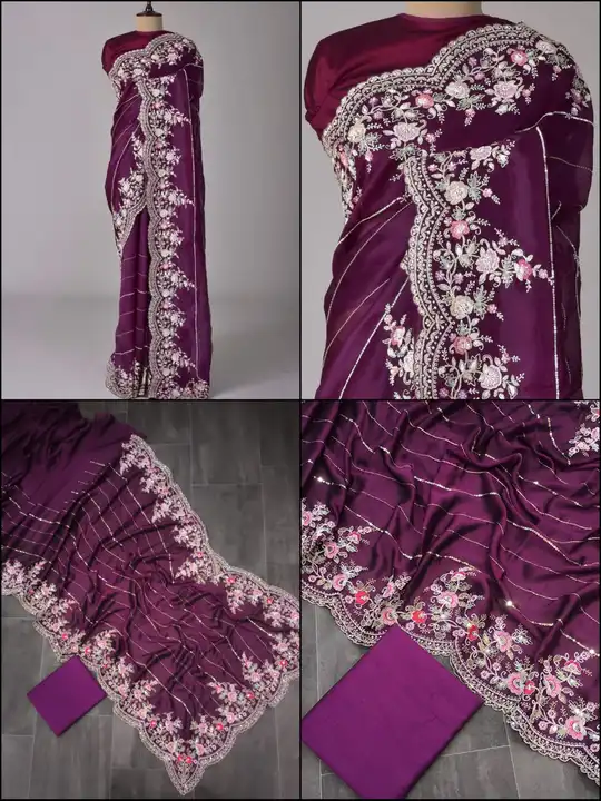 Aria Presents New Designer Embroidery Saree  uploaded by Aria.com on 9/10/2023