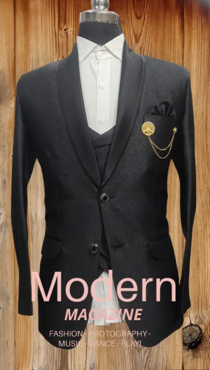 Taxido Gon Colar 3 PC Suits Pent Coat Jacket Size 34+36+38+40+42 uploaded by M.z Ansari Fashion on 9/10/2023
