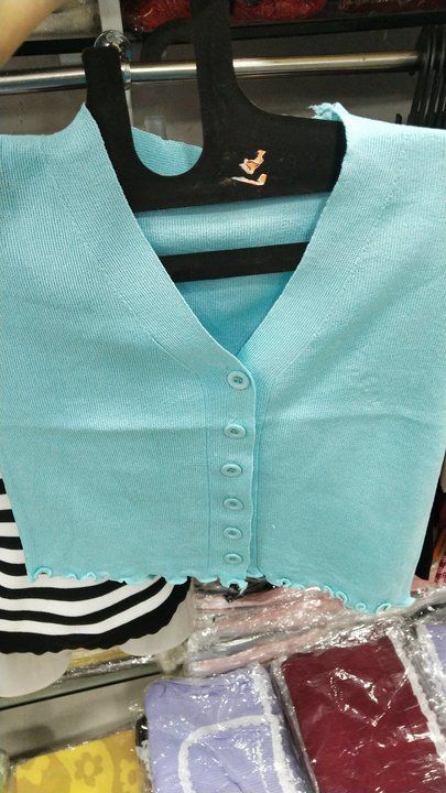 Crop V Neck Knitted Shirt  uploaded by S&V Women's Wear on 3/20/2021