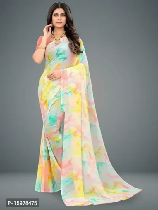 *Marble Georgette Multicolor Printed Sarees with Blouse Piece*

 *Size*:
Free Size(Saree Length - 5. uploaded by MN Creation on 9/11/2023