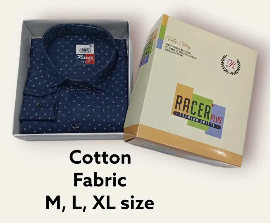 🏁🏁RACER PLUS🏁🏁(SUB BRAND OF 1KKA) EXCLUSIVE COTTON MIX PRINTED BOX PACK SHIRTS FOR MEN uploaded by Kushal Jeans, Indore on 9/11/2023