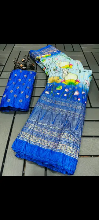 Crushed dola silk saree  uploaded by SS fashion world on 9/11/2023