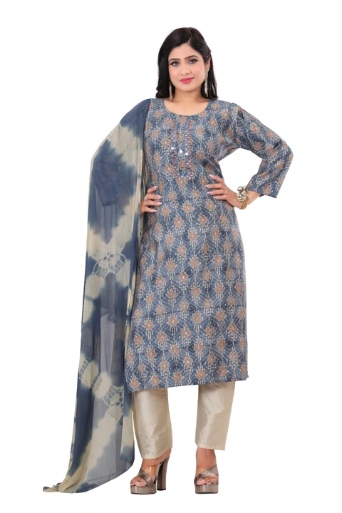 Designer kurti pent with dupatta uploaded by business on 9/11/2023