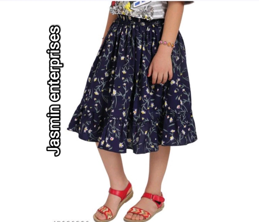 Flowers print kids skirt  size 3-4 5-6 7-8 9-10 11-12 13-14 uploaded by business on 9/11/2023