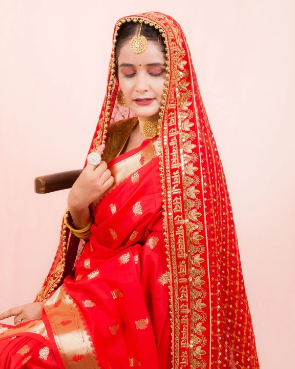 Red wedding anniversary dupatta  uploaded by business on 9/11/2023