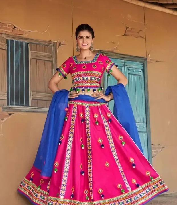 Attractive Beautiful Mirror Work Lehenga For Women

 Color:  Multicoloured

 Fabric:  Cotton

 Type: uploaded by business on 9/12/2023