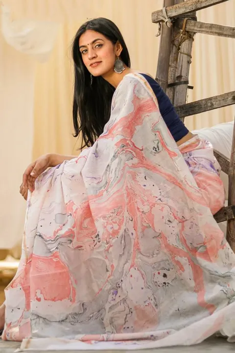 Linen saree  uploaded by R V FASHION HUB on 9/12/2023