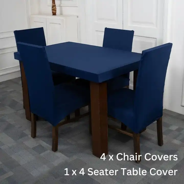 4 seater elastic dining set covers uploaded by Krsnafab pvt ltd on 9/12/2023