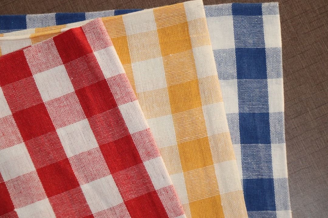 Kitchen towel Big checked cotton towel uploaded by Weavingland on 3/21/2021