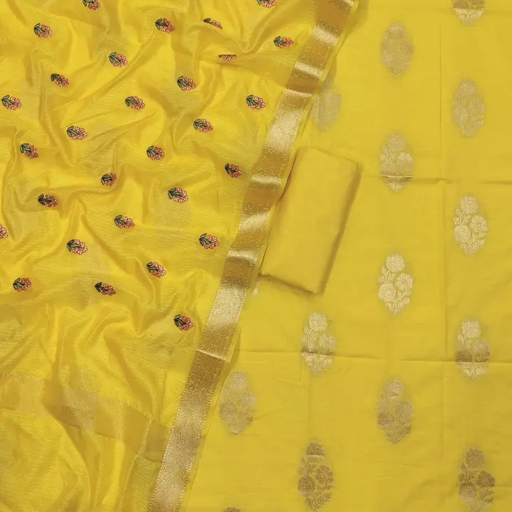 Banarasi Chanderi Silk Suits with Embroidery Dupatta uploaded by business on 9/12/2023