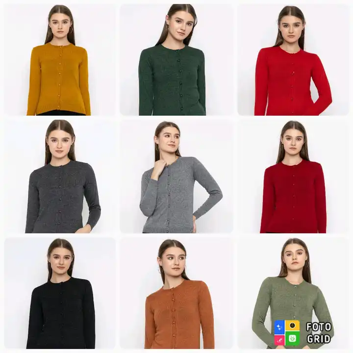 ladies wollen sweater cardigans round-neck  uploaded by business on 9/12/2023
