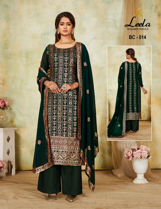 Pure Geogette Suit Duppatta Sequin Emb  uploaded by Sidhi Vinayak Textile on 9/12/2023