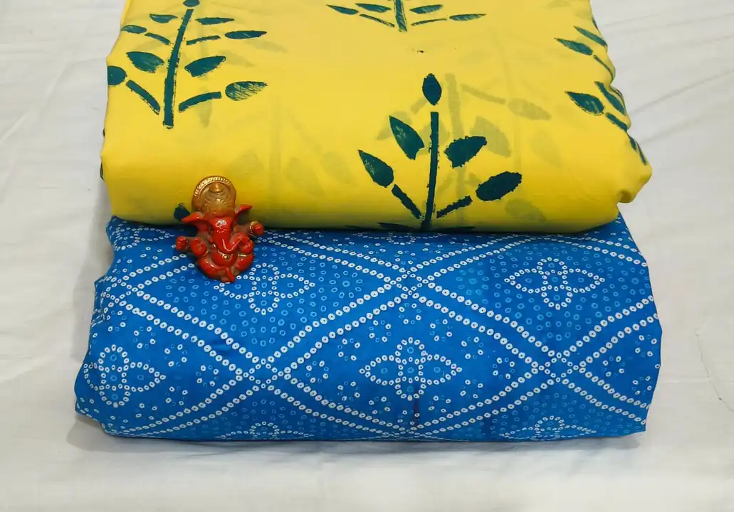 Hand Block printed Cotton Fabric 2 pes.Combo set uploaded by Siya Collection on 9/12/2023