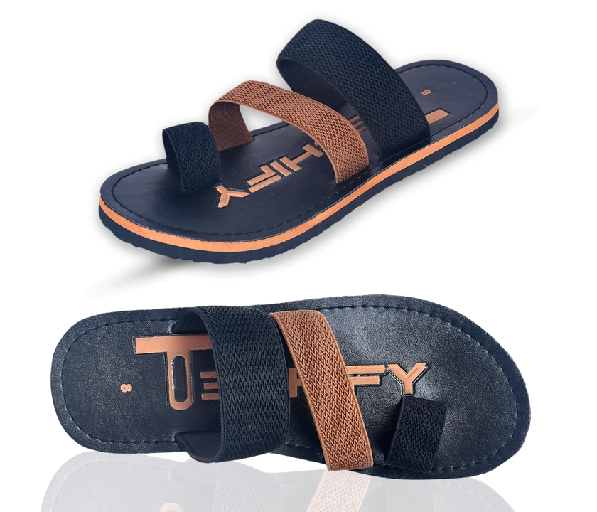 Mens premium slipper with elastic strap and rubber fly sole uploaded by business on 9/12/2023