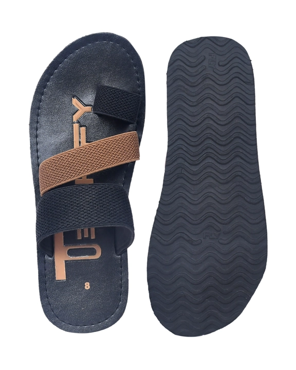 Mens premium slipper with elastic strap and rubber fly sole uploaded by Techify Exports on 9/12/2023