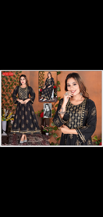 Heavy fancy work kurtis with long ghera  xl xxl  uploaded by Radha Creation , Maira sales for Readymade items on 9/12/2023
