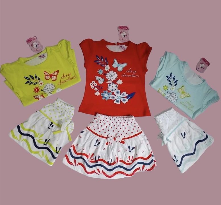 Baby cotton skirt top set uploaded by AR KOLKATA on 9/13/2023