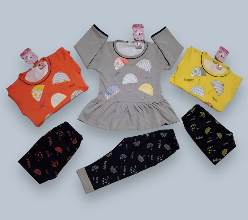 Baby cotton frock with pant set uploaded by business on 9/13/2023