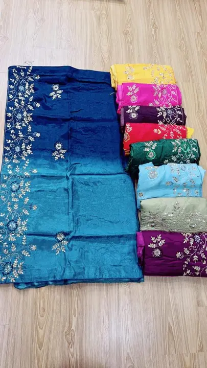 Opada silk saree pure gota Patti work uploaded by business on 9/13/2023