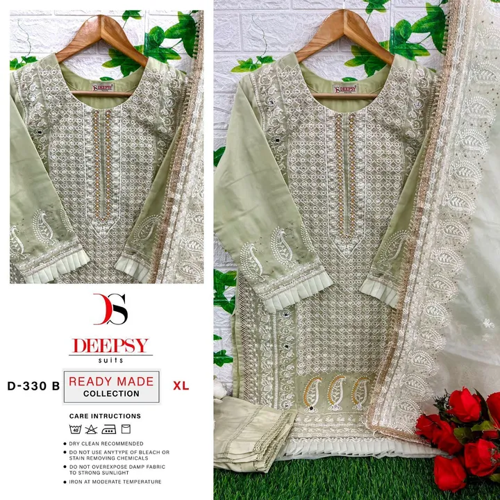 *Ready to wear collcetion by DEEPSY SUITS* 
D no.: D-330 ABCD

Top -Pure orgnaza with embroidery  uploaded by Ayush fashion on 9/13/2023