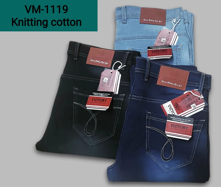 Men's knitting cotton jeans  uploaded by Victory Export  on 9/13/2023