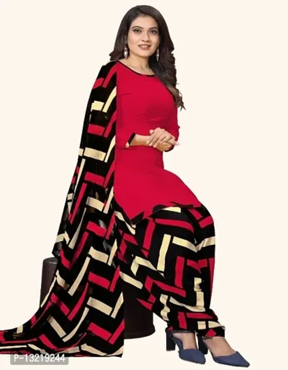 Unstitched Crepe Salwar Suit Material Floral Print, Printed, Geometric Print uploaded by business on 9/13/2023