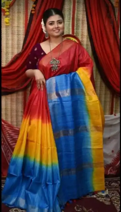 PURE GHICHA BY TASSAR SAREE  uploaded by business on 9/13/2023