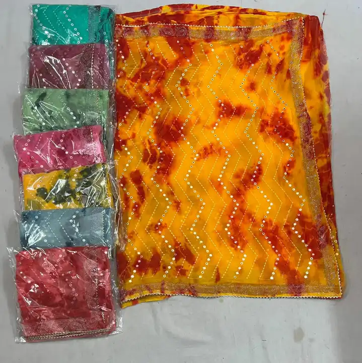 Simer chiffon saree uploaded by Jyoti sarees manufacturer jaipur on 9/13/2023