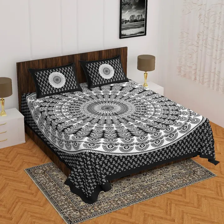 Attractive. Jaipur. Bed sheet. Size 90x100 and. Two Big. Pillow Cover uploaded by business on 9/14/2023