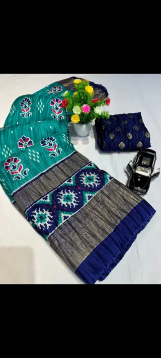 Crushed dola silk saree  uploaded by SS fashion world on 9/14/2023