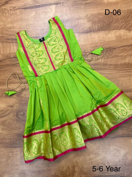 Paithani frock for girls  uploaded by Krishna fashion on 9/14/2023