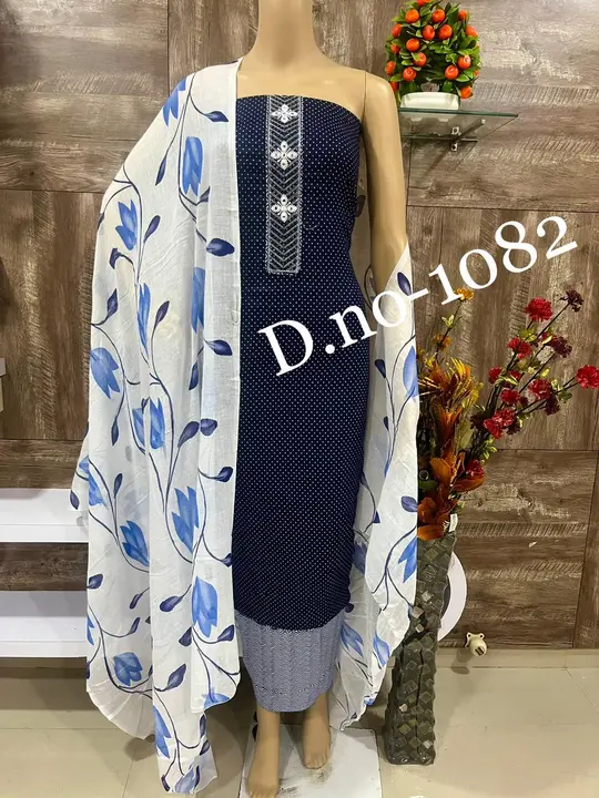 Navy Blue Suit and Dress Material for Womens uploaded by Zuberiya Global on 9/14/2023