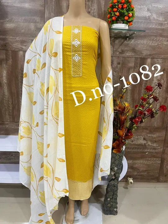 Yellow Bandhani Dotted Suits and Dress Material  uploaded by Zuberiya Global on 9/14/2023