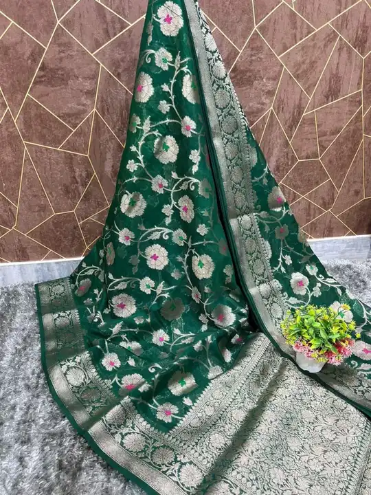 BANARASI KHADI GEORGETTE SAREE uploaded by S.N.COLLECTIONS  on 9/14/2023